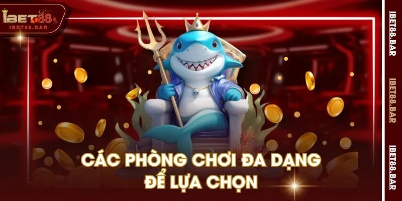Các phòng chơi đa dạng để lựa chọn