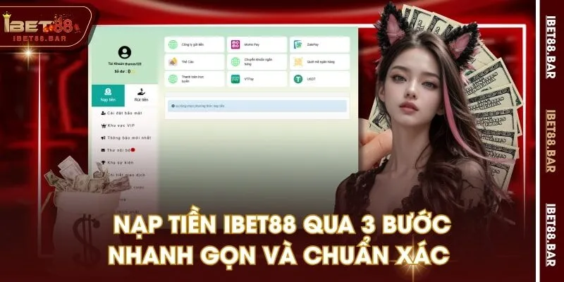 Nạp Tiền IBET88 Qua 3 Bước Nhanh Gọn Và Chuẩn Xác